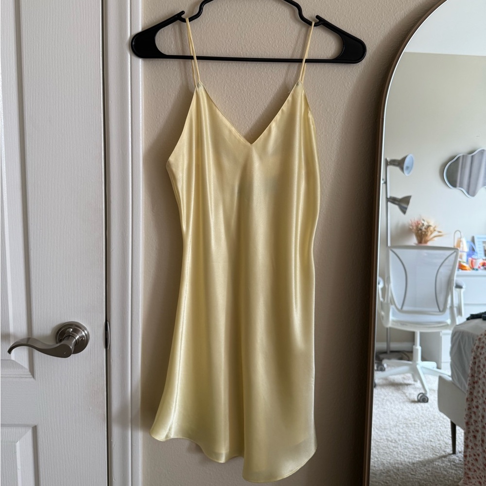 Elegant Yellow Slip Dress